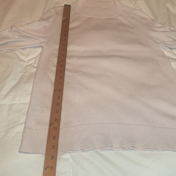 Loft Pink Lightweight Sweater Ruffle Sleeve Ribbed Collar Women’s Size Small - Picture 10 of 10
